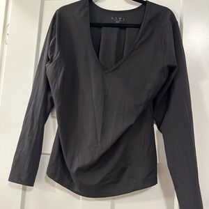Livi Active Charcoal V-Neck Long Sleeve Top